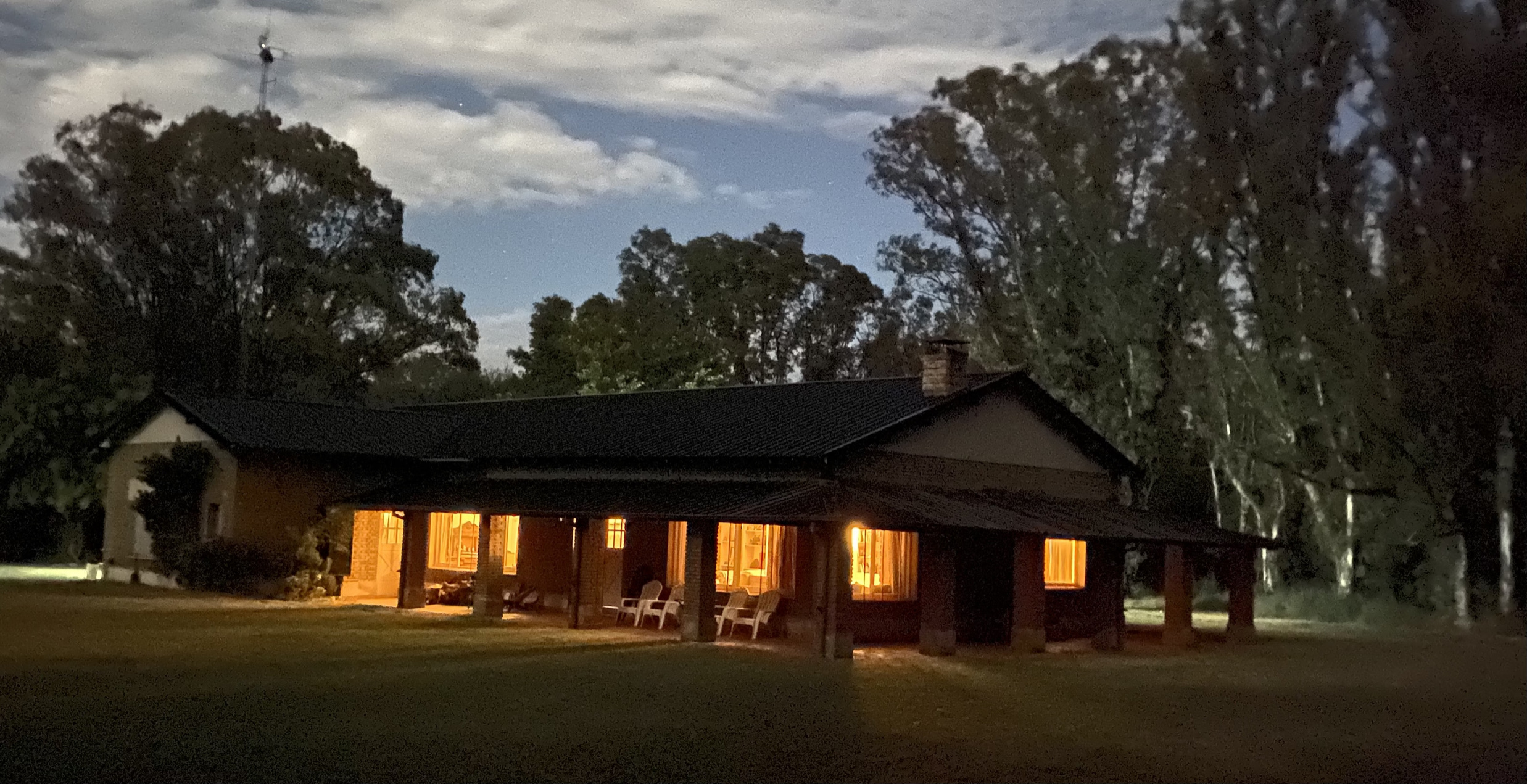 Lodge at night